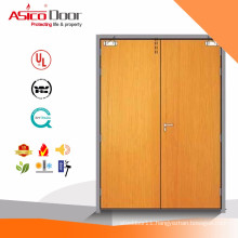 Solid Wooden Fire Rated Simple Double Door Designs With BM TRADA